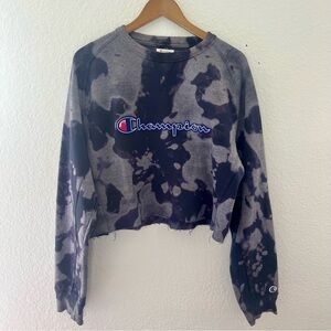 Champion Tie Dye Cropped Sweatshirt Size XL